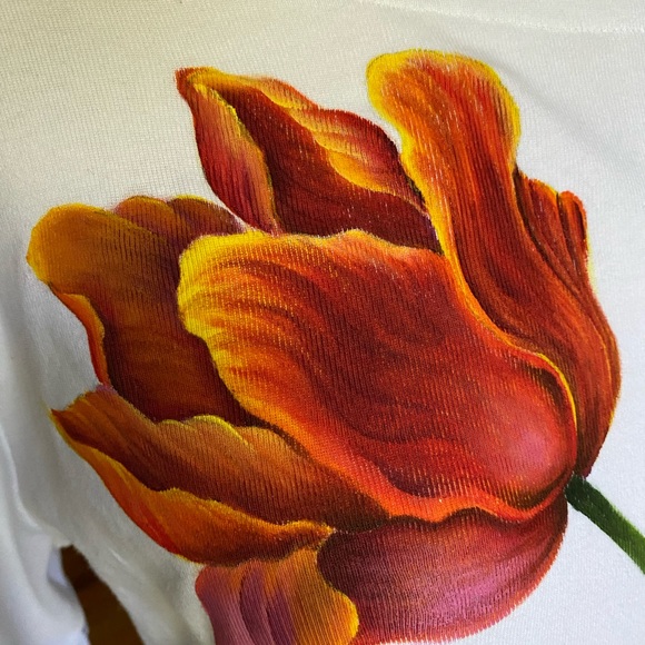 Tulips Hand Painted on a NEW Dress - Picture 12 of 13